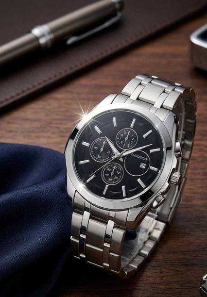 Analog Watch  - For Men silverblack@234
