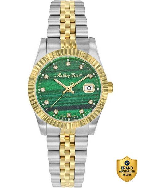Swiss Made Quartz Green Dial Analog Watch  - For Women D810BSV