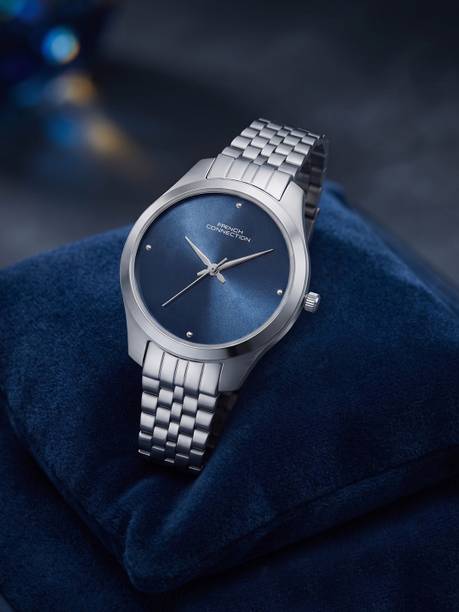 Blue Sunray Round Dial Quartz Analog Watch - For Women FCND40USM