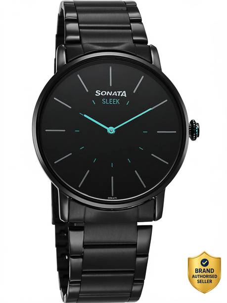 Black Dail With Black Stainless Steel Strap Analog Watch - For Men 7152NM01,NU7152NM01