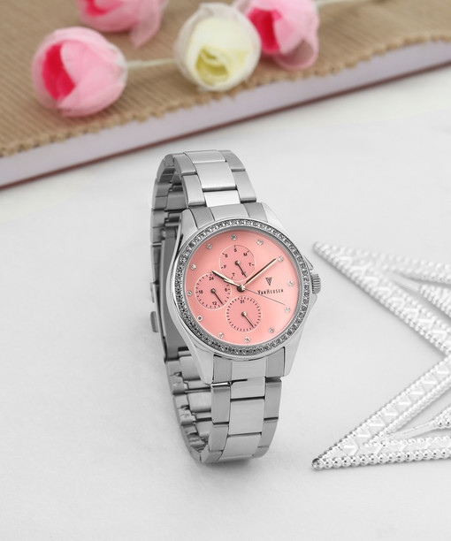 Montre-bracelet Van Heusen Homme - Cadre Et Bracelet Noir, Mouvement Quartz, Neuf Sans Étiquette
