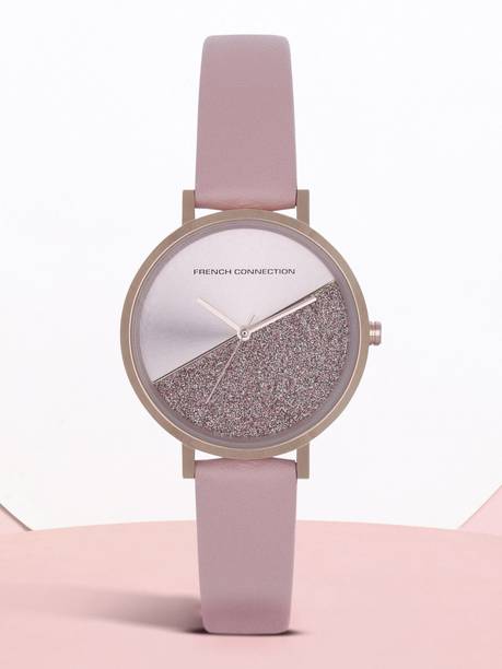 Women's Analog Pink Watch | Pink Sunray Textured Dial Analog Watch - For Women FCN0008