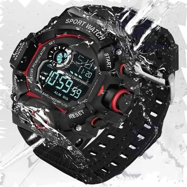 - New Design Watch For Boys With Alarm Date&Time Stopwatch Timer Digital Watch  - For Boys Red Sport New Multi Functional Digital Watch