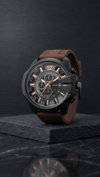 Premium Designer Analog Watch for Men Analog Watch  - For Men watch seting blue dark coffee silicon b