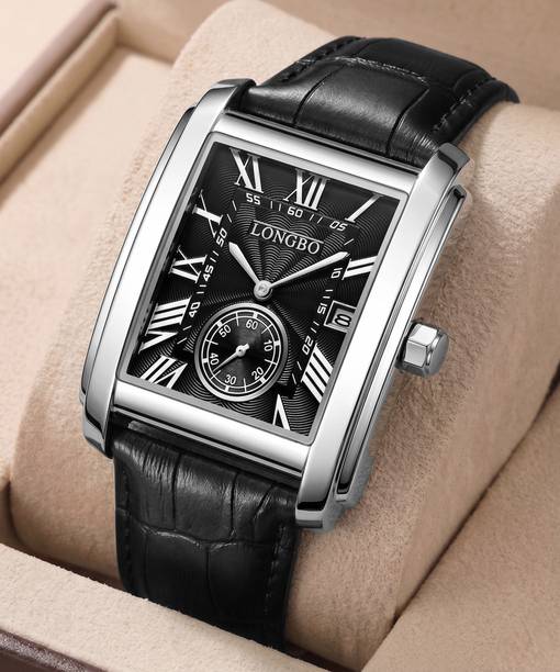 Analog Watch - For Men Dual Tone Black Silver Stainless Steel Case Party-Wear