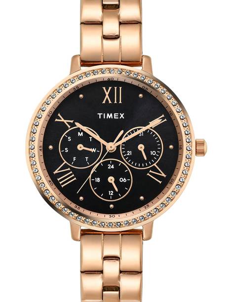 Round 38mm Black Dial Analog Watch - For Women TW000Z503