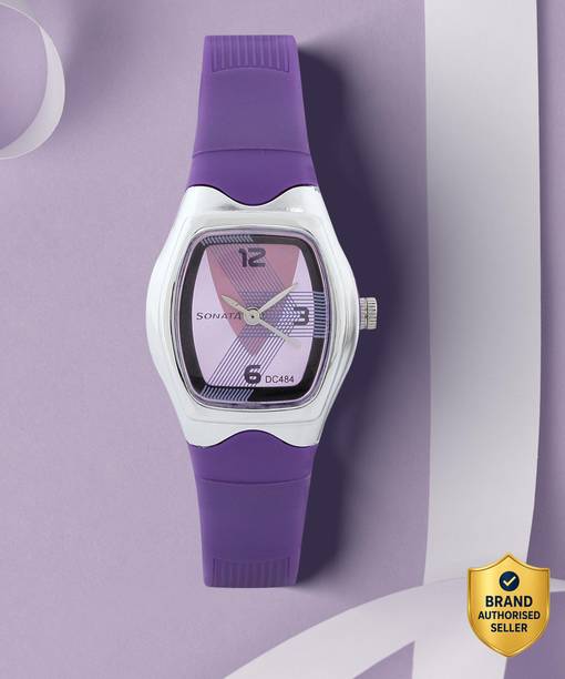 SF Quartz Purple Dial Purple Plastic Strap Analog Watch  - For Women NT8989PP01