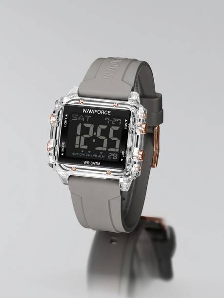 Fashion Transparent LCD Electronic Wristwatch with Waterproof Alarm Digital Watch - For Women 7101 square LCD digital display