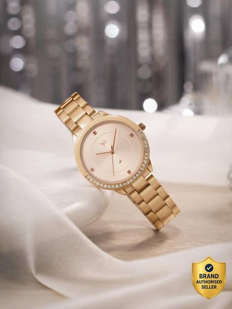 Fastrack Vyb Eclipse Quartz Rose Gold Dial Rose gold SS Strap Analog Watch  - For Women FV60107WM02W