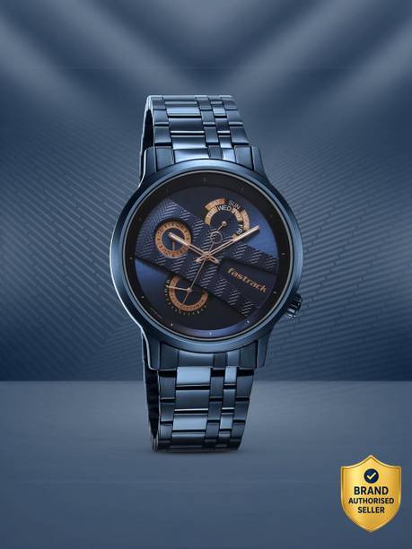 Fastrack Exuberant Multifunction Blue Dial Blue Stainless Steel Strap Analog Watch - For Men NT3301QM02