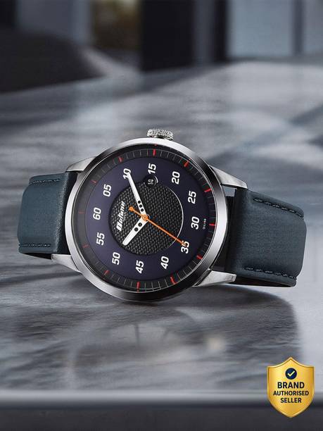 Titan Octane With Date Black Dial Blue LeatherStrap Analog Watch  - For Men NT1806SL14,1806SL14,NU1806SL14
