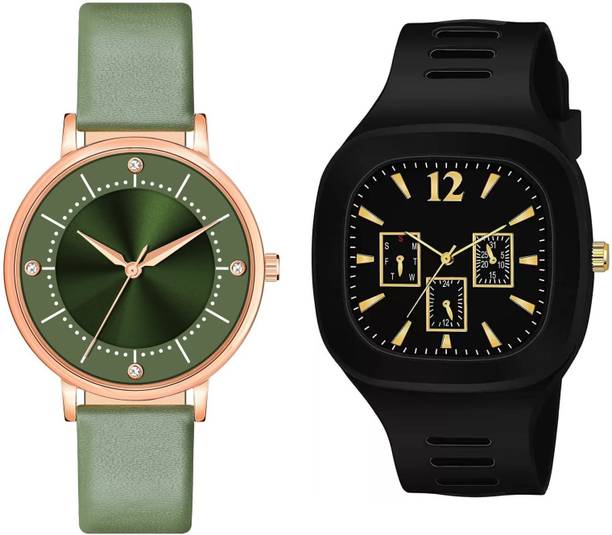 RIDDHI Milar Black RS-55_Ritik Green RS-48 RIDDHI New Trandy Analog Watch Analog Watch  - For Men & Women