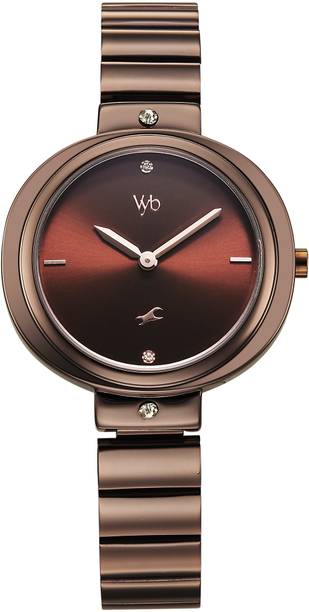 Fastrack Vyb Diva Quartz Brown Round Dial Women's Watch Analog Watch - For Women FV60075QM01