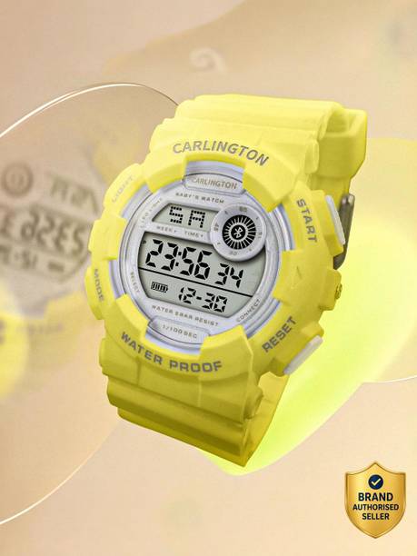 Carlington Kids series Multi Function Working Digital Watch  - For Boys & Girls 9121 Yellow