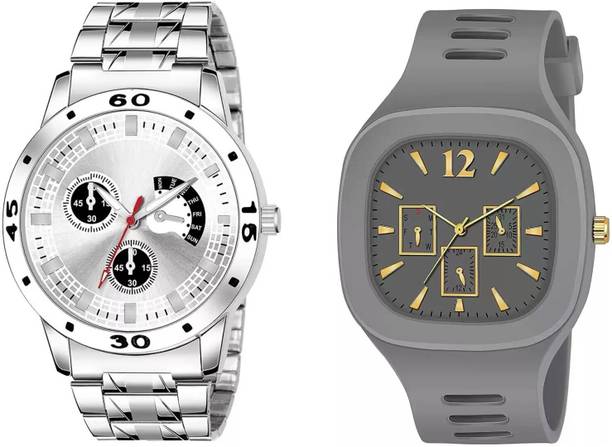 RIDDHI Aveo steel white RS-82_Milar Grey RS-55 RIDDHI New Trandy Analog Watch Analog Watch  - For Men