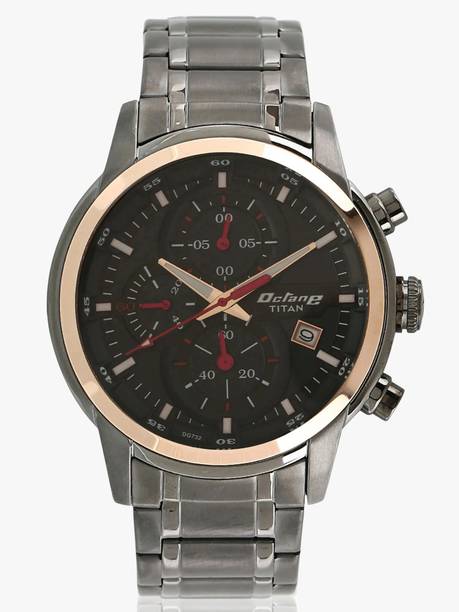 Titan Octane Chronograph With Date Anthracite Dial Grey SS Strap Analog Watch - For Men NT90077KM01,FV60014SM01W,90077KM01,NU90077KM01,NU90086KM03