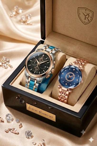 Chrono-Lux Premium Royal Heritage Collection Elite Couple Edition Analog Watch  - For Couple CP-LUX-COMBO-02