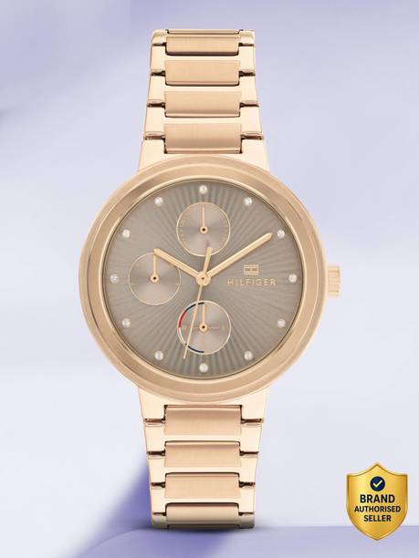 Tommy Hilfiger Multifunction Grey Dial Rose Gold SS Strap Analog Watch - For Women NETH1782533,NTTH1782533,NTTH1782533W