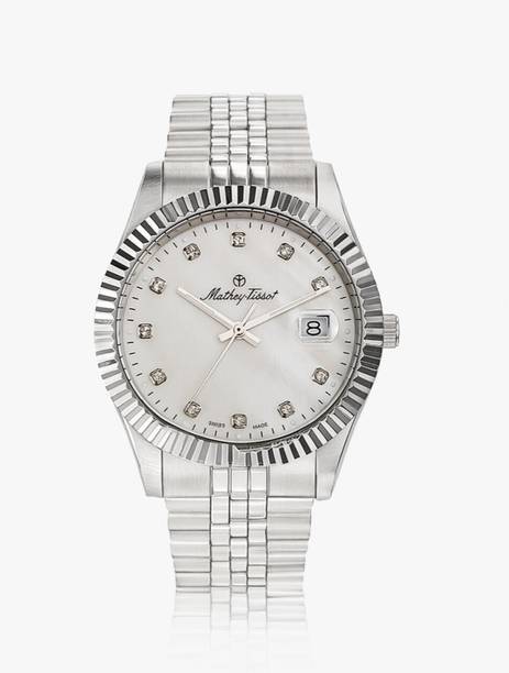 Swiss Made Mathy II Quartz Ronda 515 H3 Movement White Dial Analog Watch - For Men H710AI