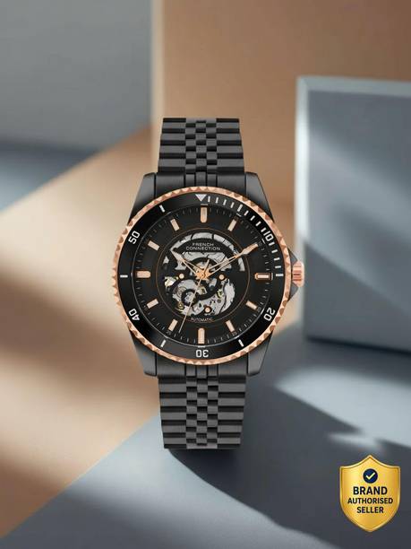 AETHER DRIVE Black Round Dial | Men's Black Automatic watch Analog Watch - For Men FCA26BBM