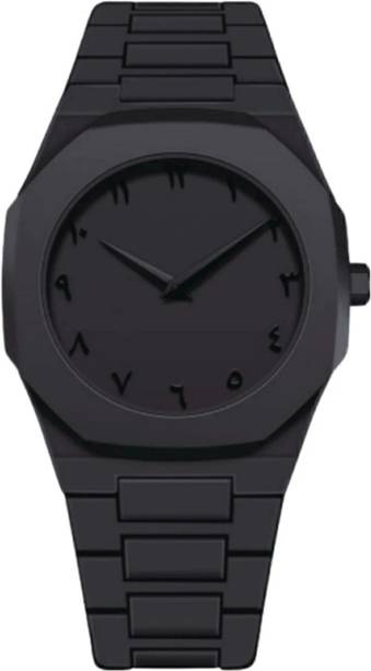 SABR Modern Arabic Numeral Watch with Polycarbonate Band, Octagonal Case, for Men Black Minimalist Watch with Arabic Numerals Modern Wrist Watch Analog Watch  - For Men & Women