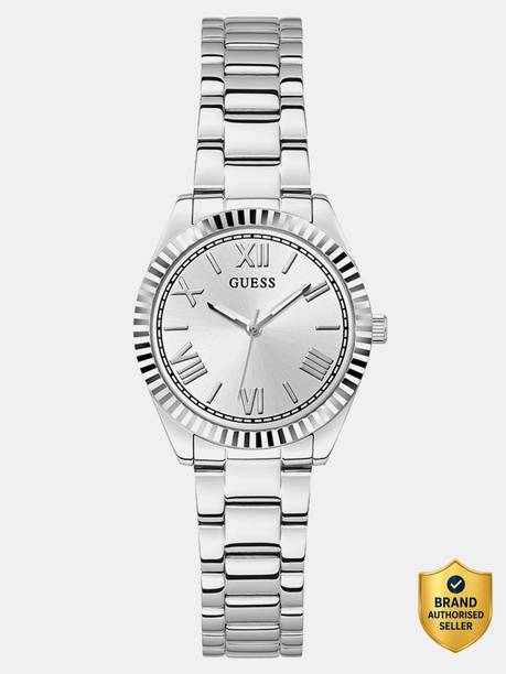 Mini Luna Silver Tone Round Dial Analog Watch  - For Women GW0687L1
