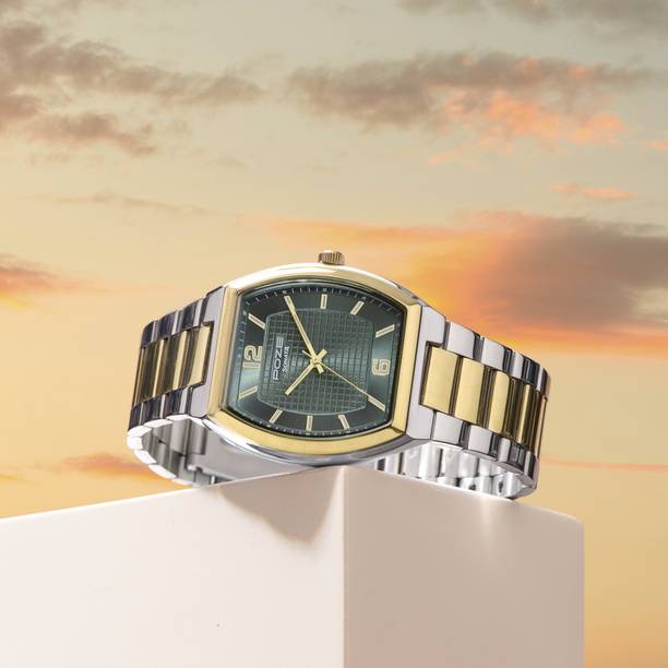 Sonata Poze 8 Quartz Green Dial IPS+IPG 304SS Sheet Metal Strap Analog Watch - For Men SP70106BM01W