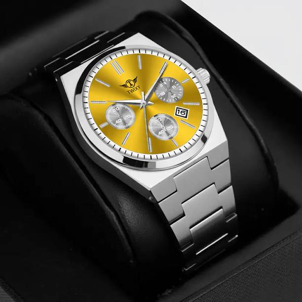 TWIXY TYW-15 CALADIUM YELLOW PRX Series Chronograph Date Display Classic Quartz Analog Watch  - For Men