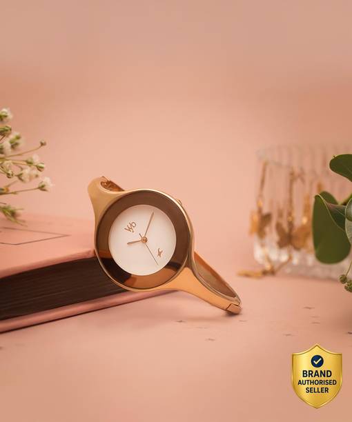 Fastrack Vyb Slayer Quartz Rose Gold Round Dial Women's Watch Analog Watch - For Women FV60069WM01W