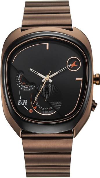 Fastrack UFO Quartz Multifunction Black Dial Watch For Guys / Analog Watch - For Boys 3327KM01