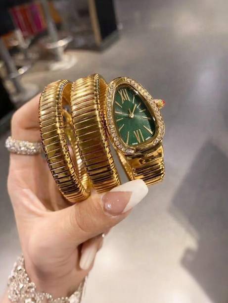 Watch Analog Watch  - For Women Snake Watch (Green Dial)