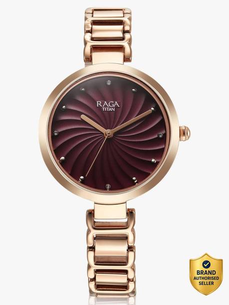 Titan Raga Memoirs Purple Dial Rose Gold MetalStrap Analog Watch - For Women NT2752WM01,2752WM01,NU2752WM01