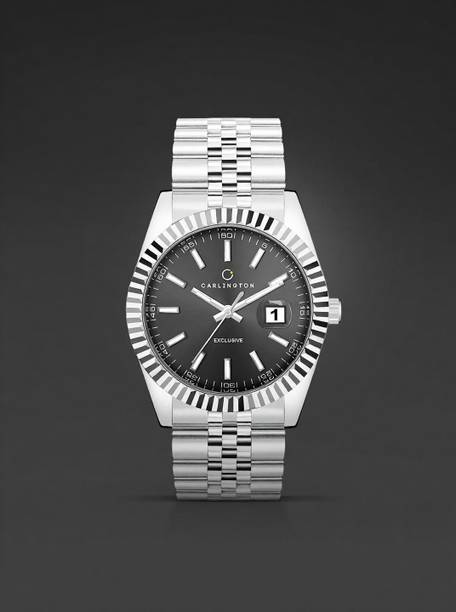 Carlington exclusive Series Premium Gents Wrist Analog Watch - For Men 8811 Steel Black