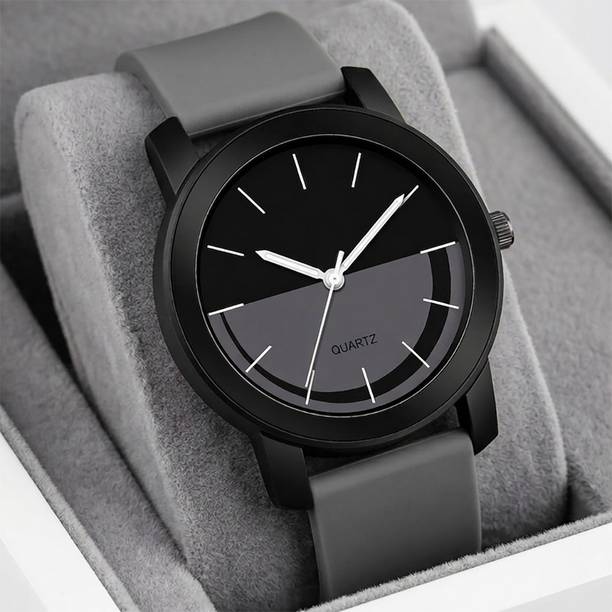 Silicon Strap Watch Grey Edition Analog Watch  - For Men Stylish Silicon Strap Watch