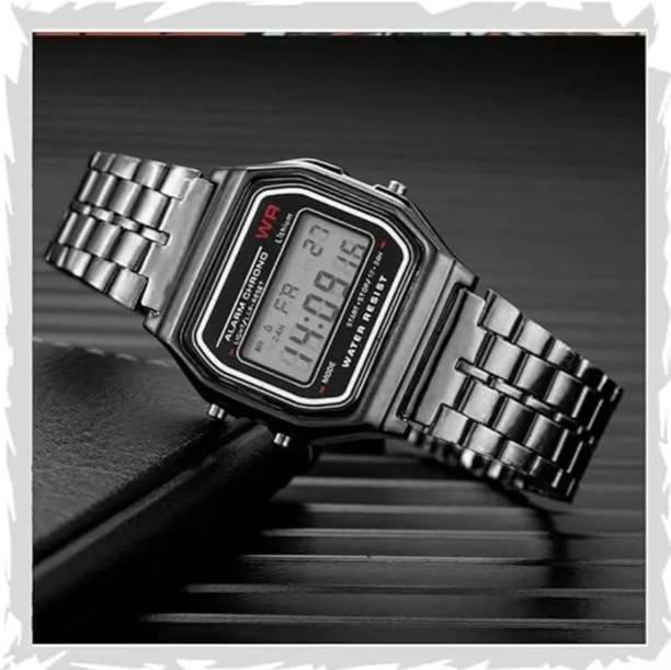 Gasio Digital Unisex Wrist Watch Digital Watch  - For Men & Women Premium Digital Black Gasio Square Dial Unisex Wrist Watch Pack Of 1