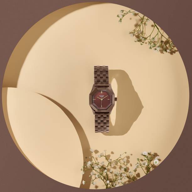 Sonata Poze 8 Quartz Brown Dial IP Brown 304SS Sheet Metal Strap Analog Watch - For Women SP80169QM01W