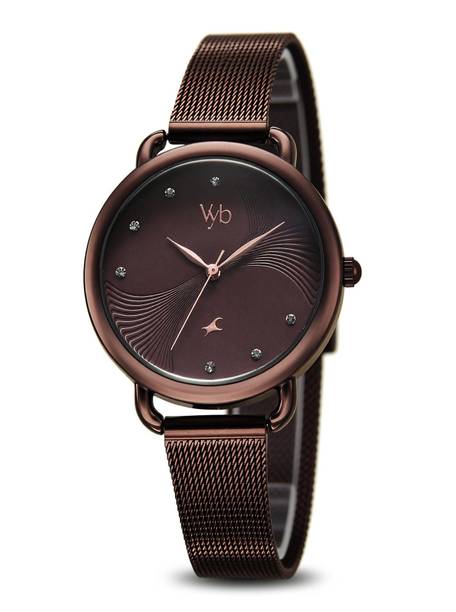 Fastrack Vyb 6.0 Classiqué Quartz Brown Round Dial Women's Watch / Analog Watch - For Women FV60091QM01,FV60091QM01W