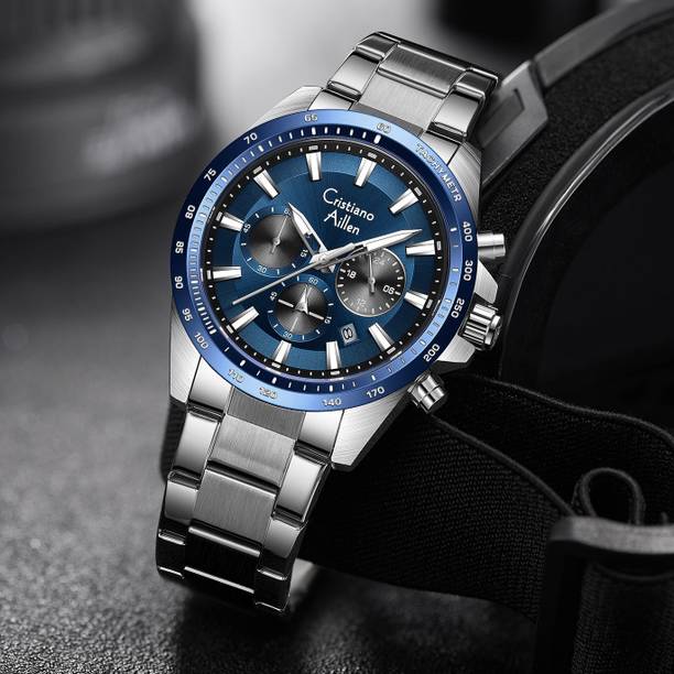 Multifunction Luxury Business & Sports Watch with Date – Model CA-8891 Analog Watch  - For Men Chrono_Analog_Silver_Blue_SS_Quartz_Luxury