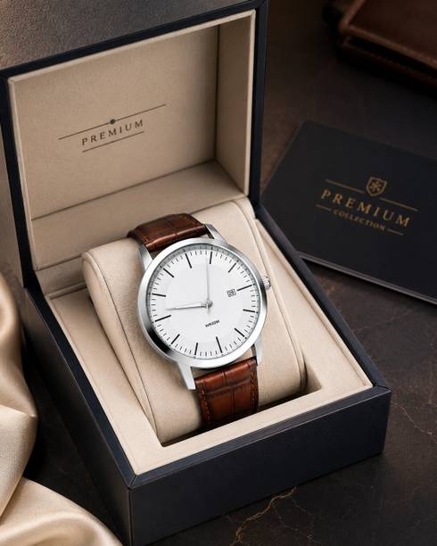 Classic Series Analog Watch  - For Men CLS-WHT-BRN-001