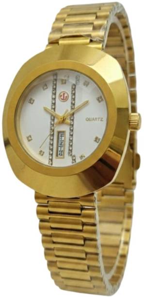 Vondex RADO WHITE GLD-W Vondex Women’s Gold & White Stainless Steel Strap Analog Watch  - For Women