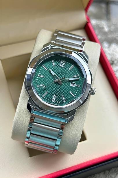 Men's Silver Red Analog Quartz Watch Analog Watch  - For Men NWavm033