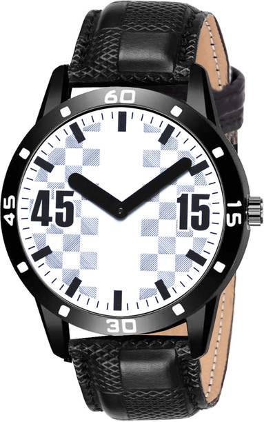 Bold Graphic Series Analog Watch  - For Men White Professional Look LR58