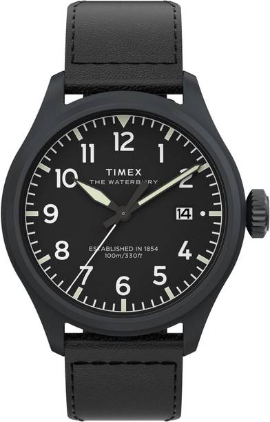 TIMEX TW2Y18900UJ Waterburry Round 41mm Black Dial Analog Watch  - For Men