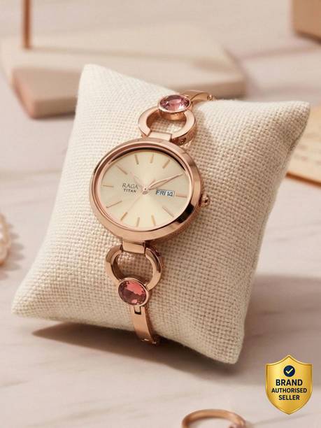 Titan Raga Viva Rose Gold Dial Rose Gold MetalStrap Analog Watch - For Women NT2621WM01,NATH1791049J,2621WM01,NU2621WM01