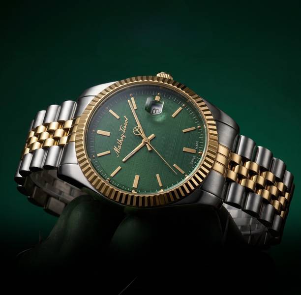 Swiss Made Mathy III Quartz Ronda 515 H3 Movement Green Dial Analog Watch - For Men H810BV