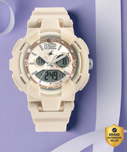 Fastrack Street Line Ana-Digi OffWhite Dial Polyurethane Strap Analog-Digital Watch  - For Girls NR68016PP03