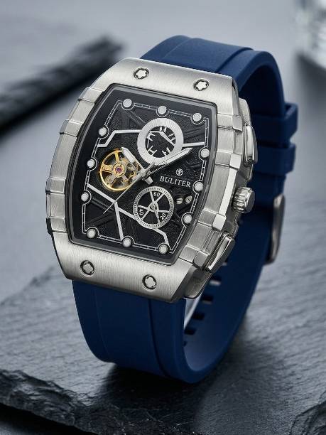 jikadra shop Men's Automatic Skeleton Dial Analog Watch with Black Silicone Strap 9499492494 Analog Watch  - For Men