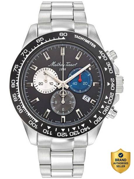 Swiss Made Mathy Chess Black Dial Analog Watch  - For Men H938CHAN