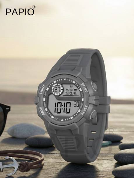 PAPIO PAPIO® LED Display | Alarm | Stopwatch | Day & Date | Soft Silicone Strap Kids Digital Watch  - For Boys & Girls