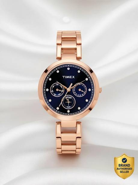 Round 35mm Blue Dial Analog Watch  - For Women TW000X215